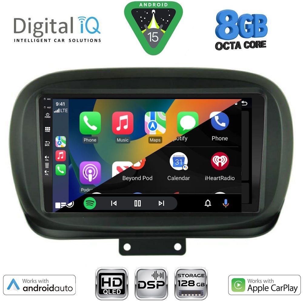 DIGITAL IQ BXF 18134_CPAA (9inc) MULTIMEDIA TABLET for FIAT 500Χ mod. 2014-2024
