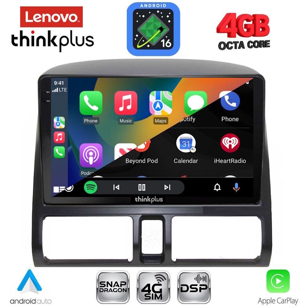 LENOVO LTG 7196_CPA CLIMA (9inc) MULTIMEDIA TABLET for HONDA CRV mod. 1996-2006