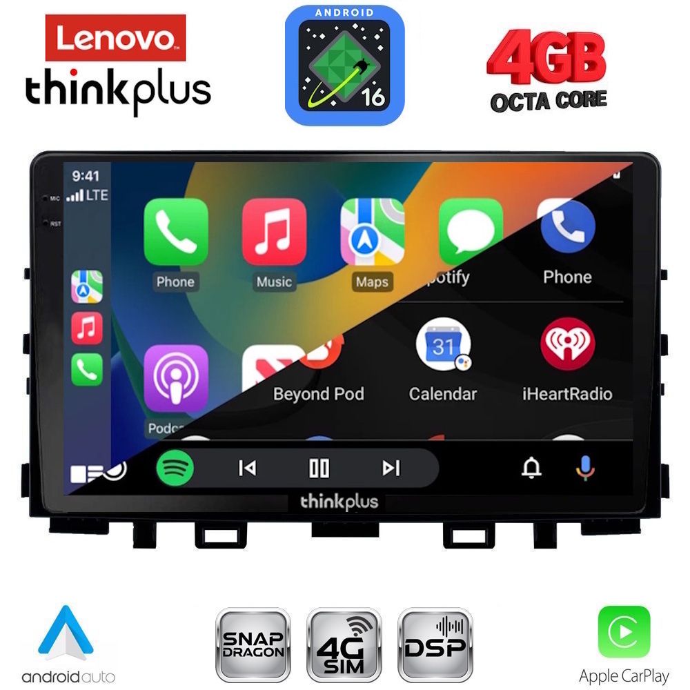 LENOVO LTG 7316_CPA (9inc) MULTIMEDIA TABLET for KIA RIO mod. 2018> – STONIC mod. 2017-2026