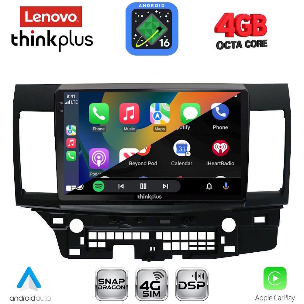 LENOVO LTG 7434_CPA (10inc) MULTIMEDIA TABLET for MITSUBISHI LANCER mod. 2008-2017